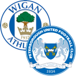 Фк уиган атлетик логотип. Peterborough united. Wigan logo. Уиган атлетик 2005. Уиган питерборо.
